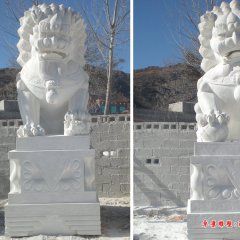 3米高石頭獅子，石雕獅子雕塑