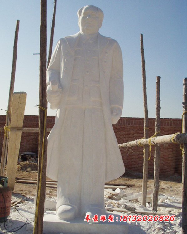 漢白玉毛主席雕塑，石頭毛主席雕塑 (3)