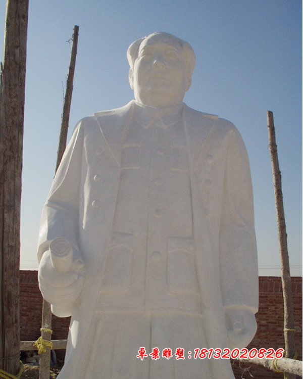 漢白玉毛主席雕塑，石頭毛主席雕塑 (4)
