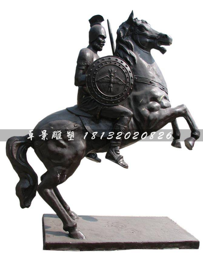 西方古典戰士銅雕，廣場古典人物雕塑