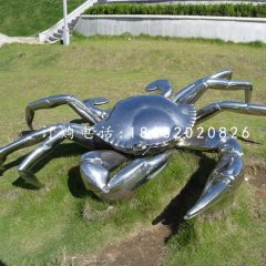 螃蟹雕塑，不銹鋼動物雕塑