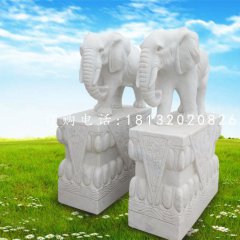 大理石大象，石雕動物 