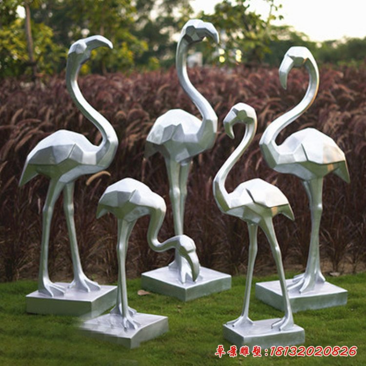 不銹鋼火烈鳥雕塑 (14)