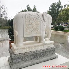 瑞獸大象石雕