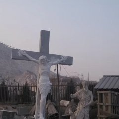 西方教堂人物耶穌石雕