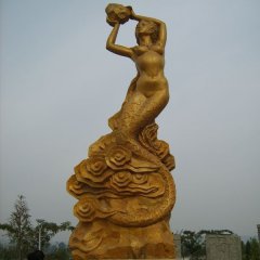 廣場女媧補天銅雕
