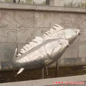 金魚抽象雕塑